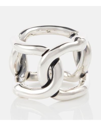 Bottega Veneta Chains Sterling Silver Ring - White