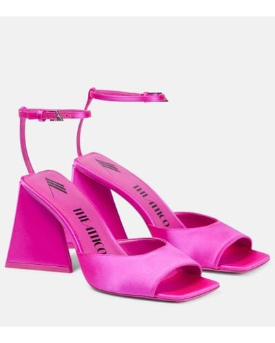 The Attico Piper Fluo High Sandals 85mm - Pink