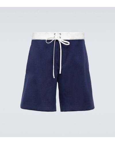 Miu Miu Satin Bermuda Shorts - Blue