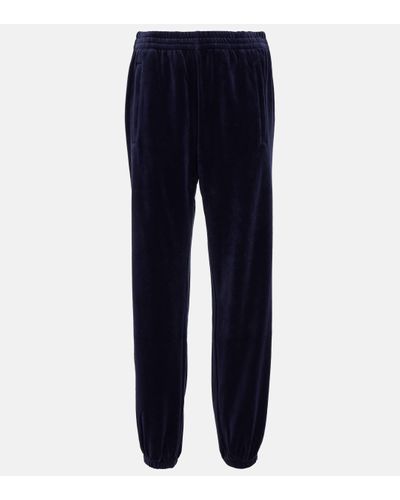 Tory Sport Pantalon de survetement en velours - Bleu