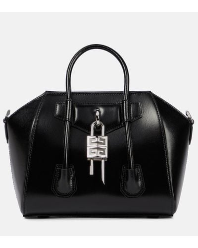 Givenchy Tote Antigona Lock Mini aus Leder - Schwarz