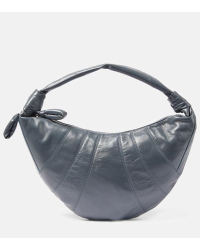Lemaire Fortune Croissant Leather Shoulder Bag - Blue
