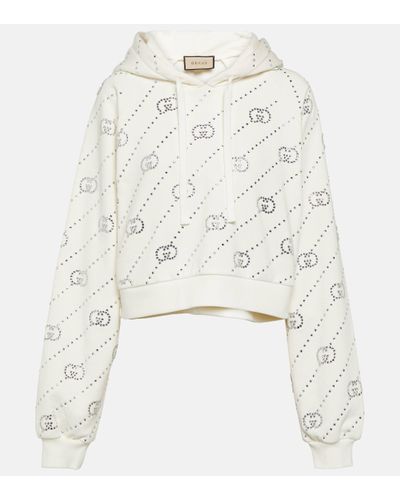 Gucci Sweat-shirt Interlocking G en coton - Blanc
