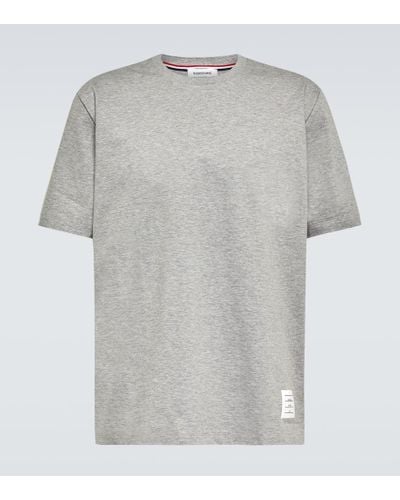 Thom Browne Camiseta de algodon - Gris