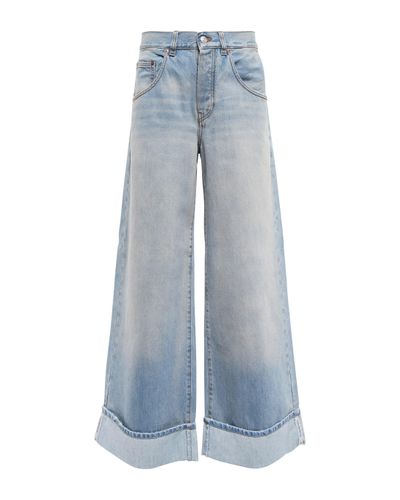 Victoria Beckham Ella Mid-rise Wide-leg Jeans - Blue