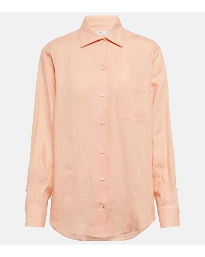 Loro Piana Neo Andre Linen Shirt - Pink