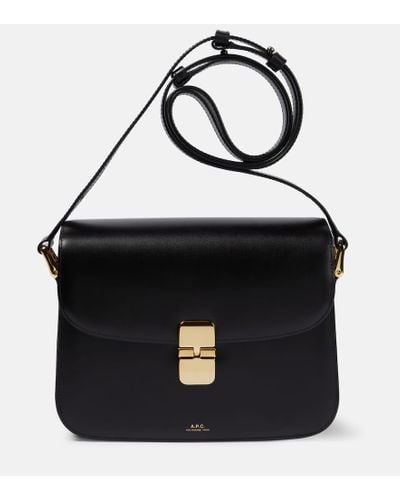 A.P.C. Bolso al hombro Grace Medium de piel - Negro