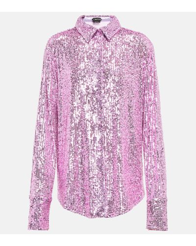 Tom Ford Sequined Shirt - Pink