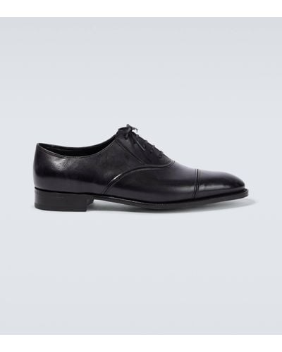 John Lobb Moorgate Leather Derby Shoes - Black