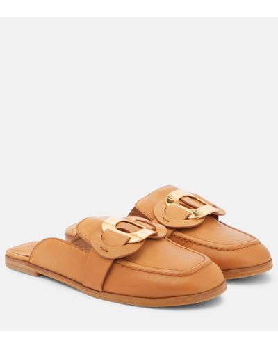 See By Chloé Chany Leather Mules - Brown