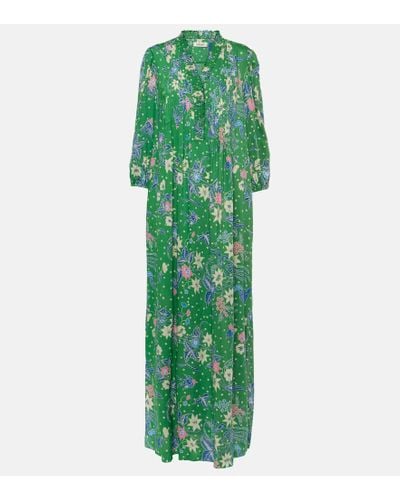 Diane von Furstenberg Vestido largo Layla de jersey estampado - Verde