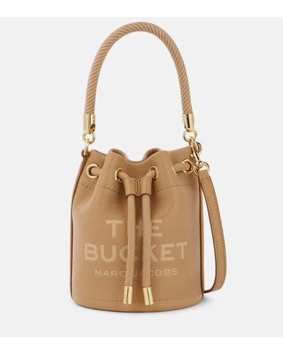 Marc Jacobs The Mini Faux Leather Bucket Bag - Natural
