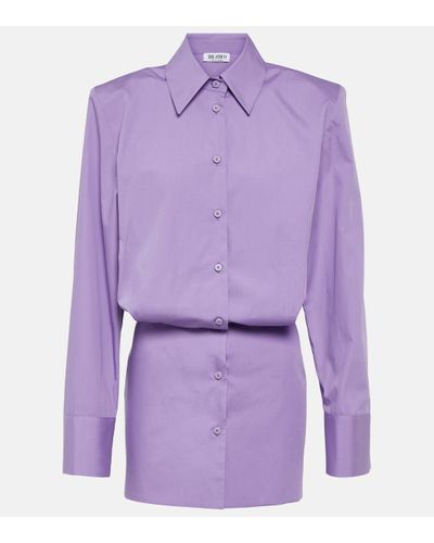 The Attico Robe Mai en coton - Violet