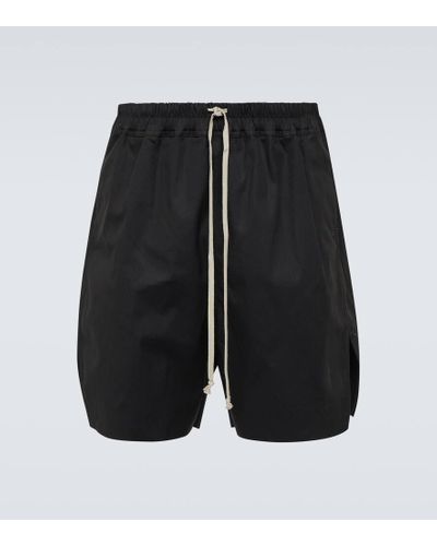 Rick Owens Shorts de mezcla de algodon - Negro