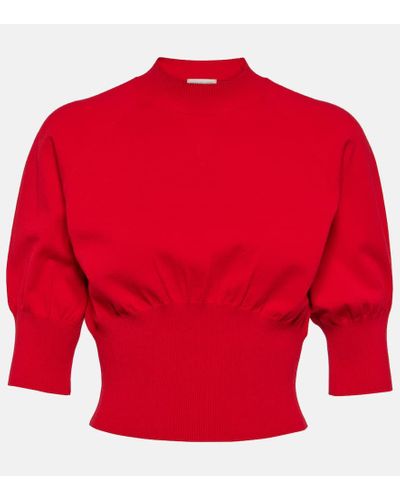 Dries Van Noten Top de cuello alto - Rojo