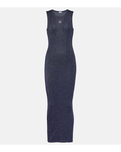 Loewe Knit Midi Dress - Blue