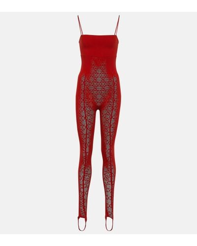 Wolford X Simkhai – Combi-pantalon Intricate Pattern - Rouge