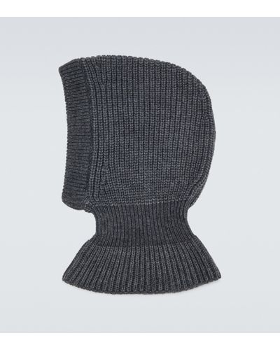 Lemaire Ribbed-knit Hood - Gray