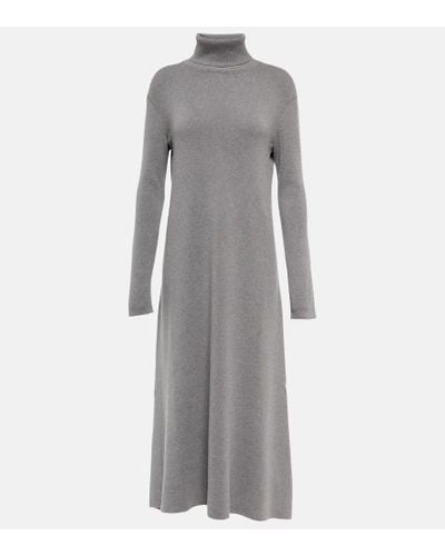 Loro Piana Grassmoor Cashmere Sweater Dress - Gray