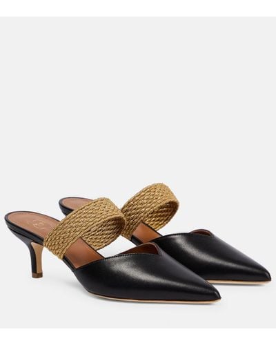 Malone Souliers Maisie 45 Leather Mules - Brown