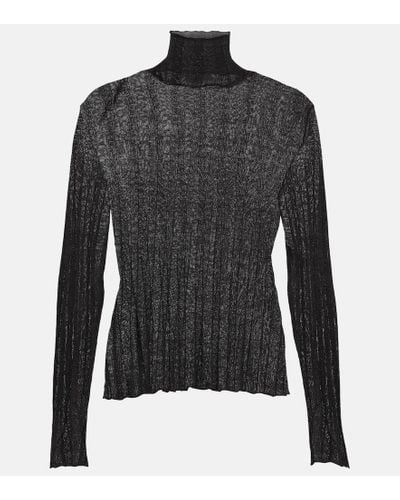 The Row Linen And Silk Sweater - Black