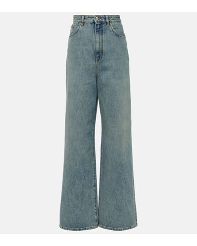 Loewe Jean ample a taille haute - Bleu