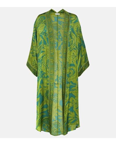 Poupette Erica Floral Kaftan - Green