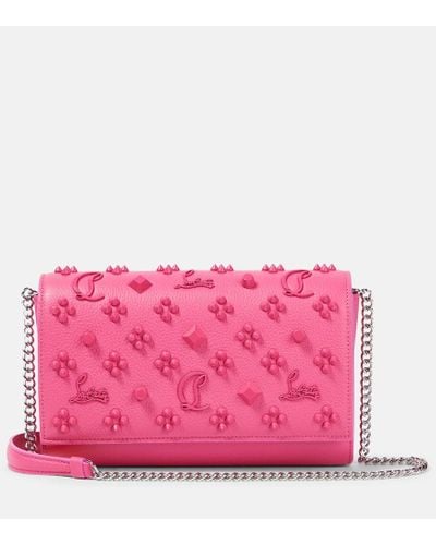 Christian Louboutin Paloma Leather Clutch - Pink