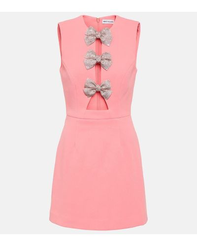 Rebecca Vallance Brittany Embellished Cutout Stretch-crepe Mini Dress - Pink