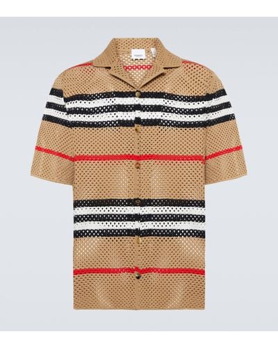 Burberry Knitted Short-sleeved Shirt - Multicolour