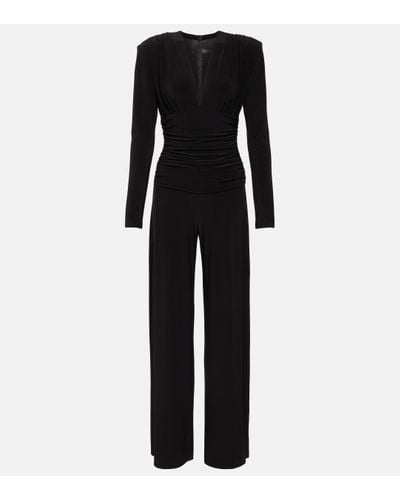 Norma Kamali Ruched Jersey Jumpsuit - Black