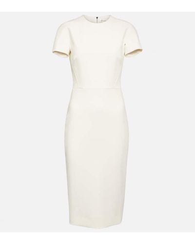 Victoria Beckham Abito midi in crepe - Bianco