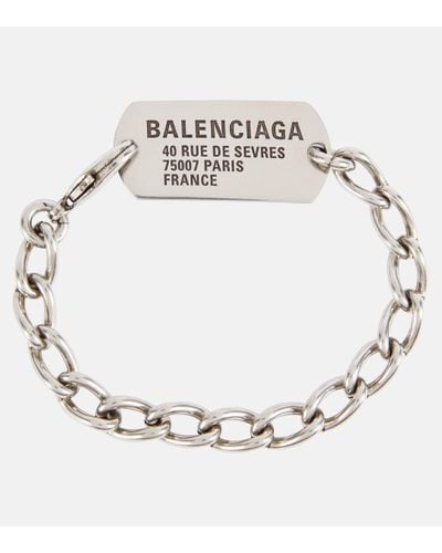 Balenciaga Bracelet a logo - Métallisé