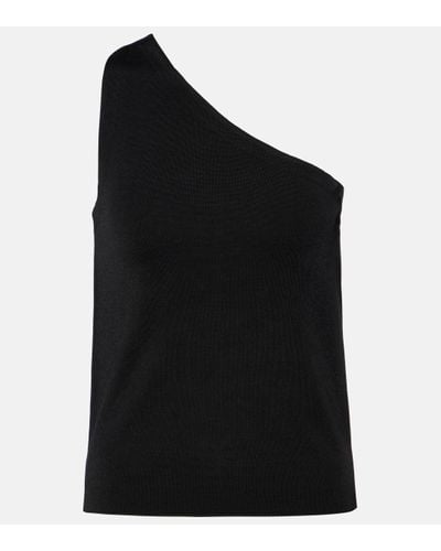 Nili Lotan Vivianne Knitted One-shoulder Top - Black