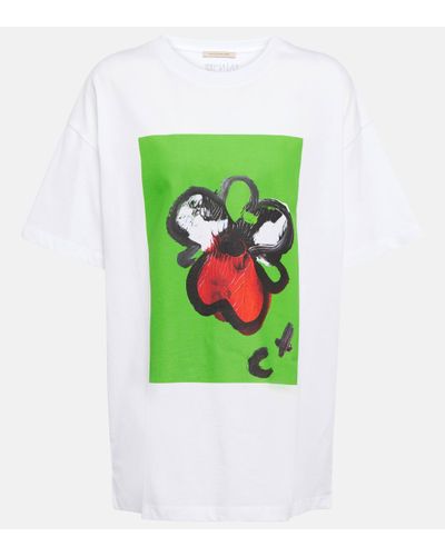 Christopher Kane T-shirt imprime en coton - Vert