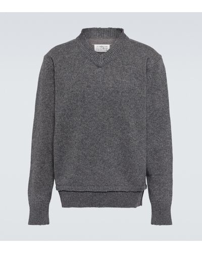 Maison Margiela Wool-blend Jumper - Grey