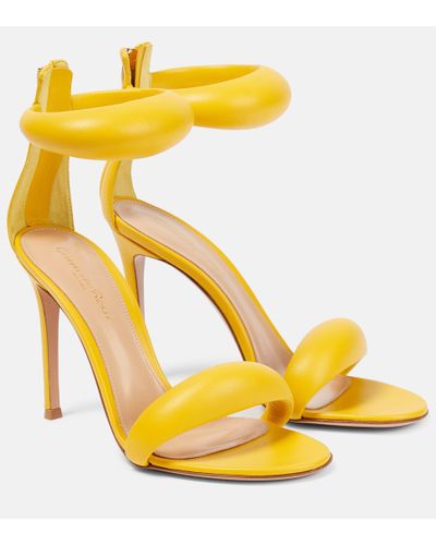 Gianvito Rossi Bijoux 105 Leather Sandals - Yellow