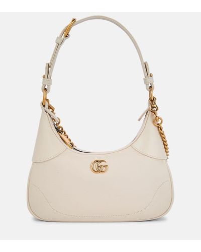 Gucci Aphrodite Leather Shoulder Bag - Natural