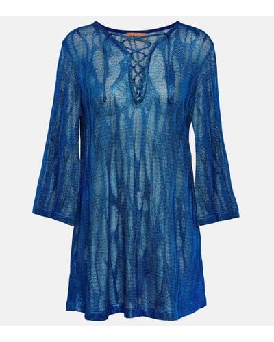 Missoni Jacquard Beach Dress - Blue