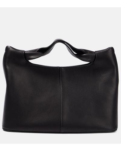 The Row Camdem Leather Tote Bag - Black