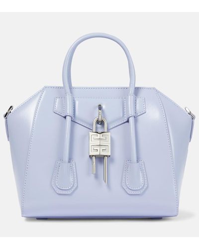 Givenchy Borsa Antigona Lock Mini in pelle - Blu