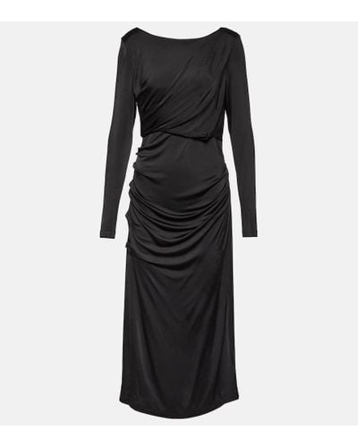 Dries Van Noten Jersey Midi Dress - Black