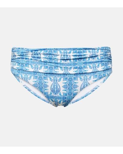 Melissa Odabash Printed Bel Air Bikini Bottoms - Blue