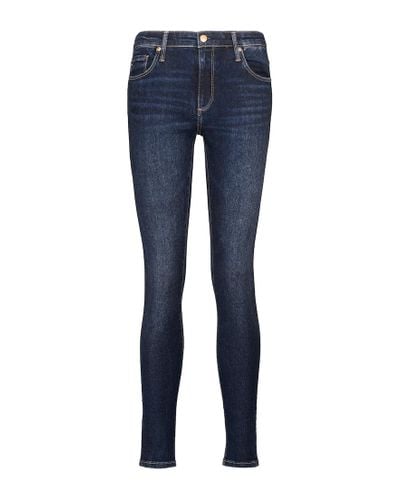 AG Jeans High-Rise Skinny Jeans Farrah - Blau