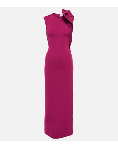 Roland Mouret Vestido largo de punto - Morado