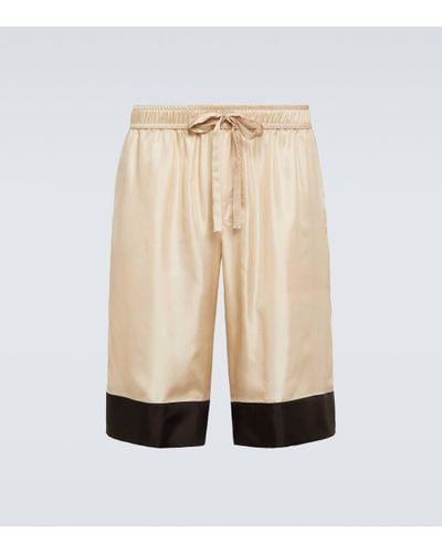 Dolce & Gabbana Silk Shorts - Natural