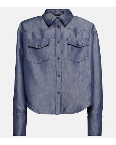 The Mannei Hemd Toledo aus einem Baumwollgemisch - Blau