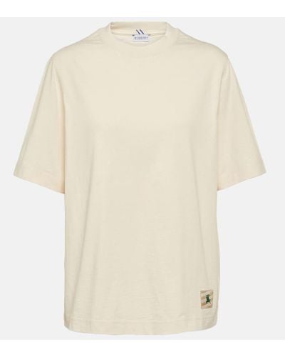 Burberry T-shirt EKD in jersey di cotone - Bianco
