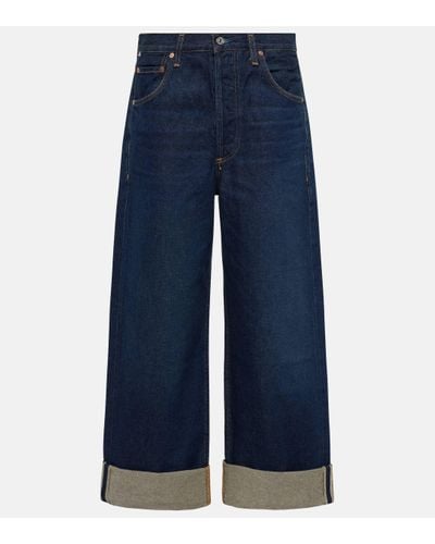 Citizens of Humanity Ayla Mid-rise Wide-leg Jeans - Blue