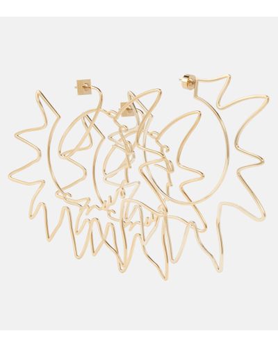 Jacquemus Gold-toned Hoop Earrings - White